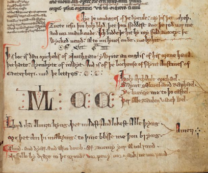 A folio from the Ayenbite of Inwit manuscript